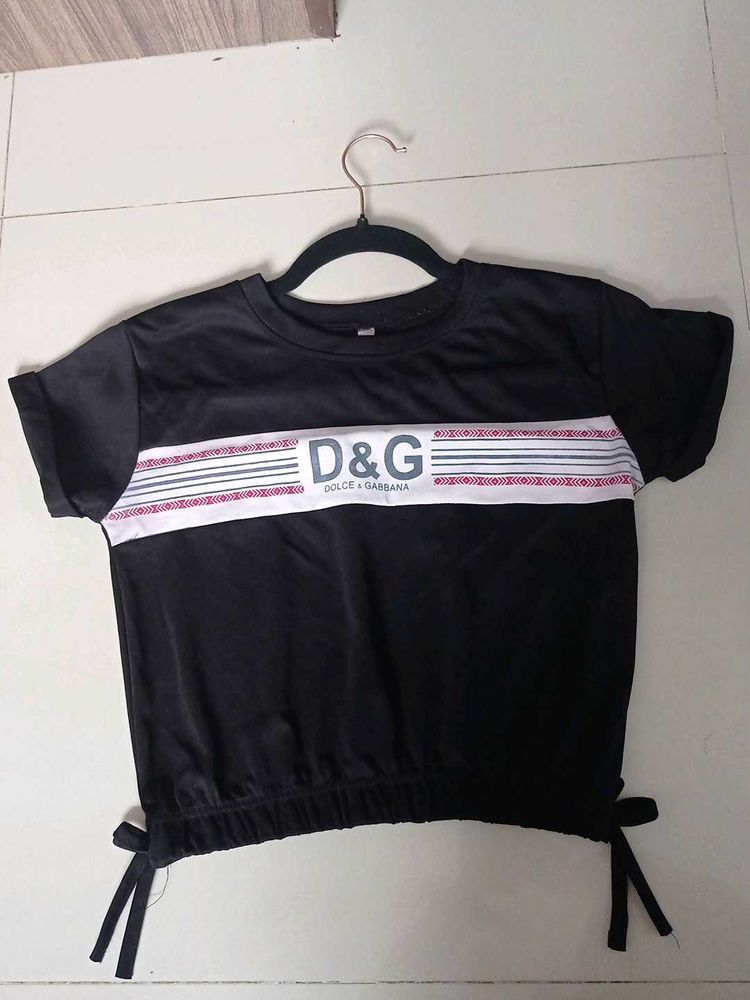 black woman crop top D&amp;G