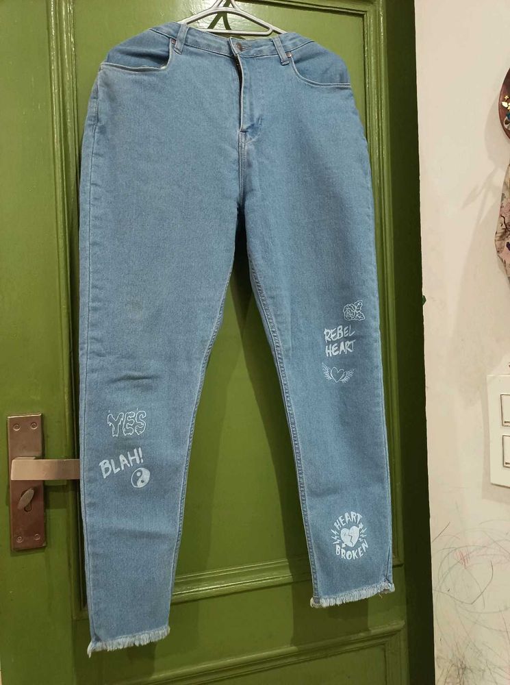 Denim Jeans with Fun Graphics