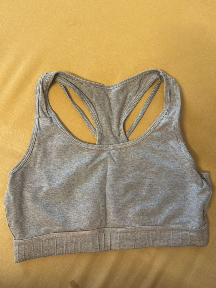 Gray Sports Bra
