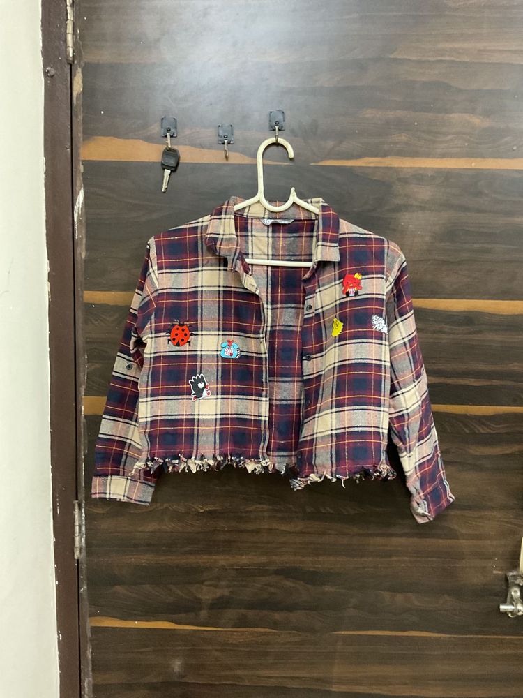 Plaid Crop Top Jacket