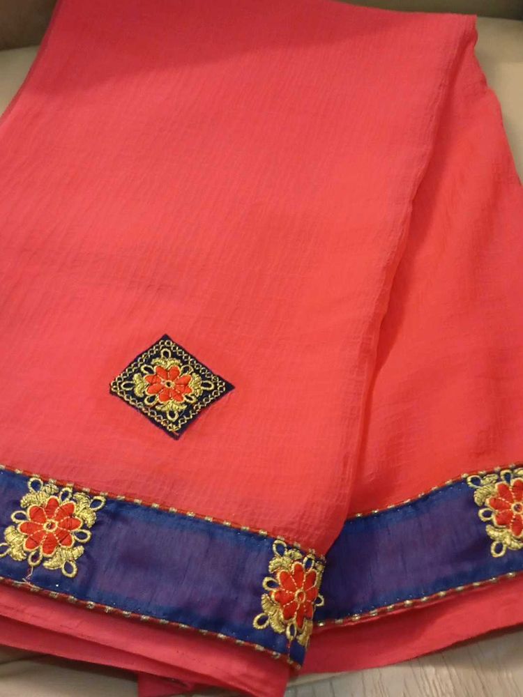 Elegant Embroidered Saree