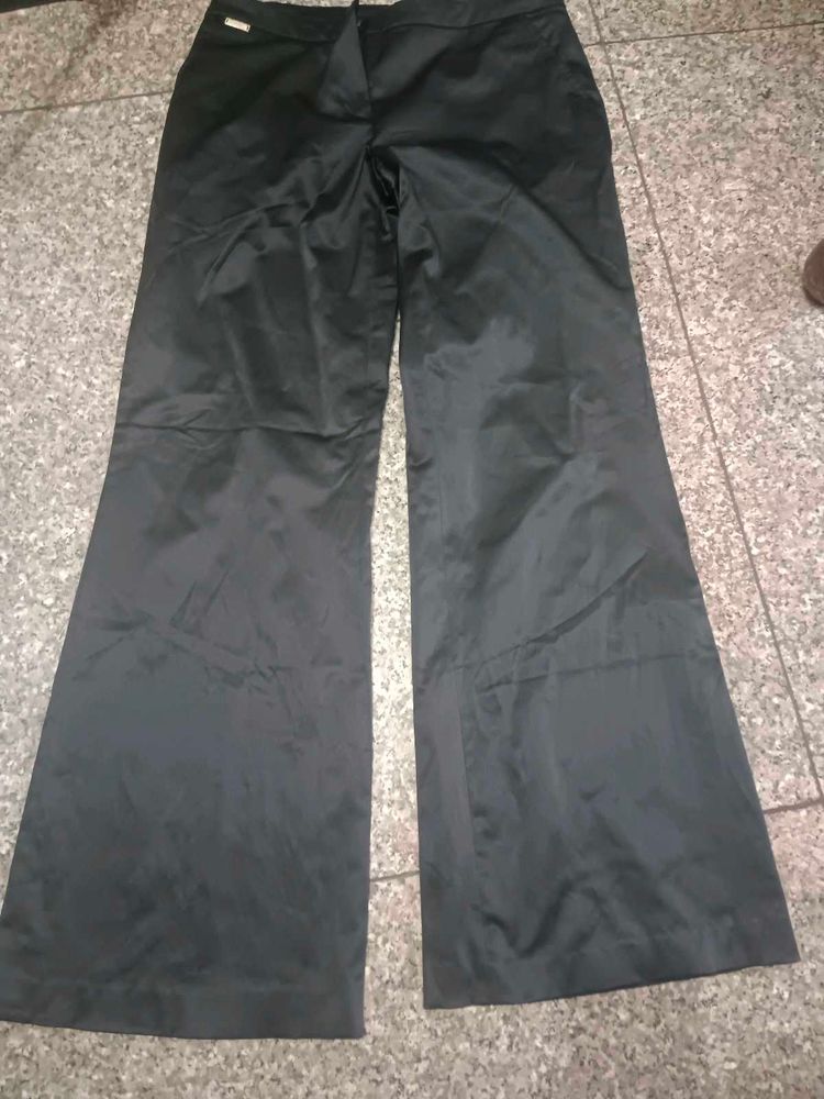 shiny black trouser