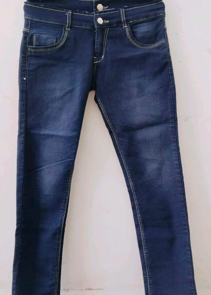 Dark Blue Denim Jeans