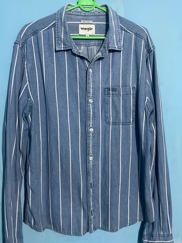 Wrangler Striped Denim Shirt