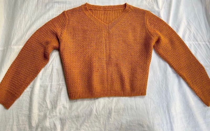 WINTER Knit V-Neck Pull over Sweater