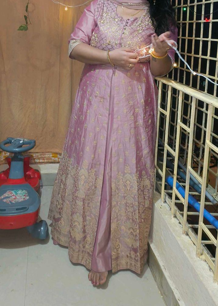 English Color Long Top With Skirt