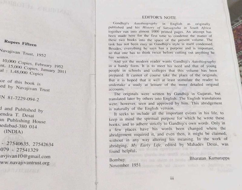 Gandhi&#39;s Autobiography