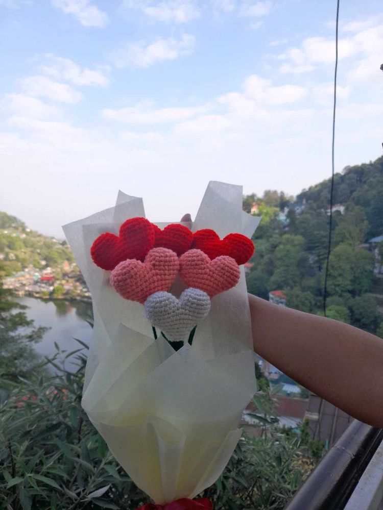 Crochet Heart Bouquet - Handmade with Love!