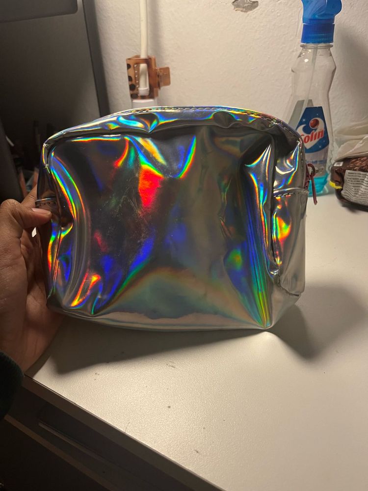 Iridescent Cosmetic Pouch