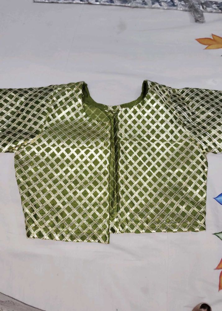 Green &amp; Gold Blouse