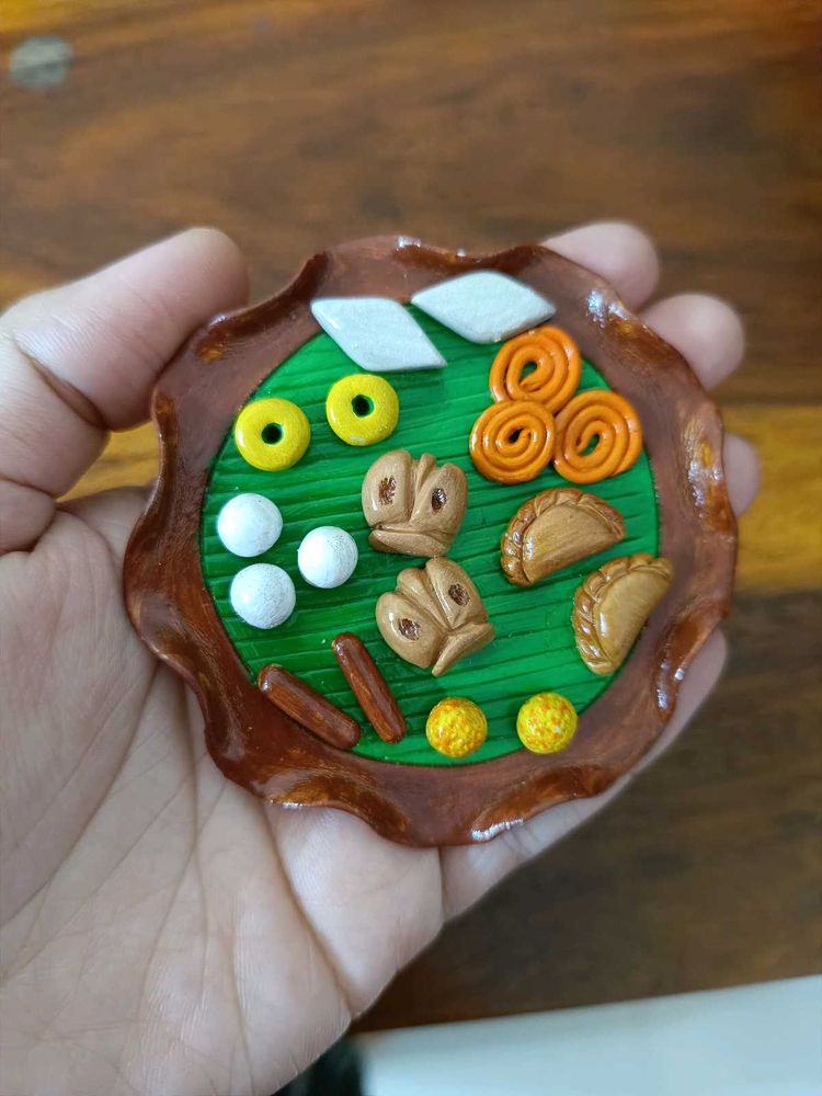 Bengali Sweets Plate Fridge Magnet