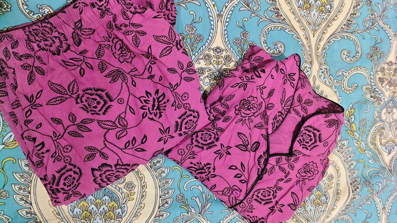 Floral Print Night Suit