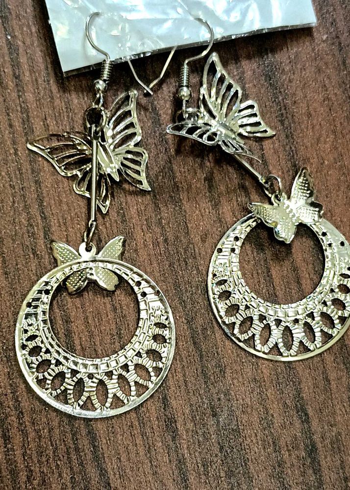 Butterfly Silver Earrings