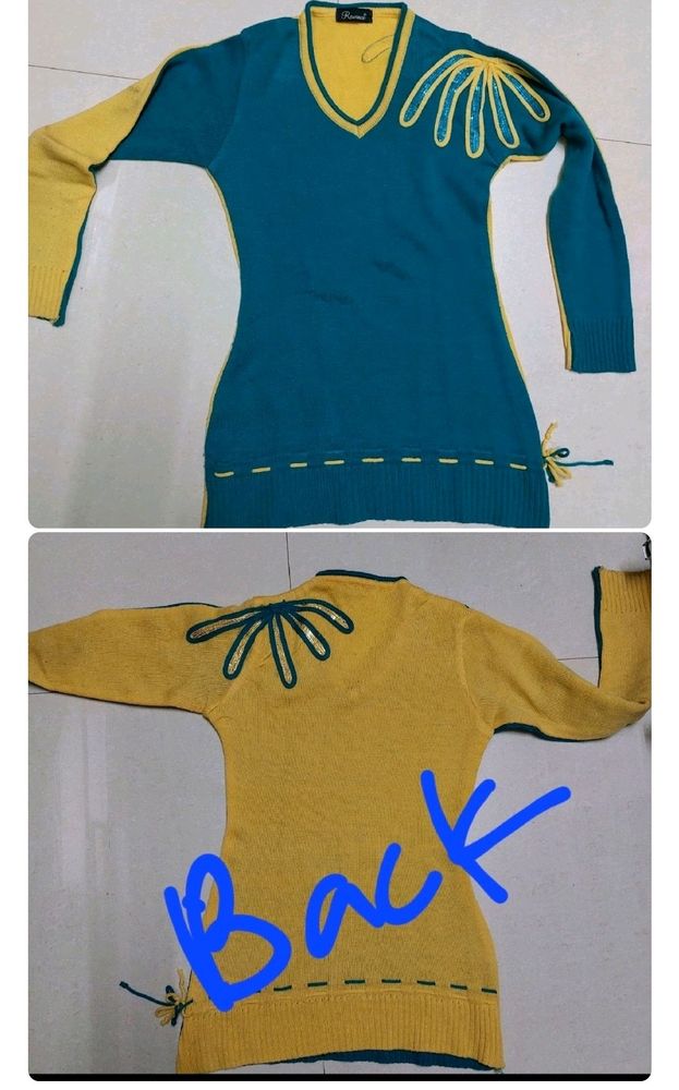 Double coloured warm cozy beautiful Woollen top(Sale Sale 🔥)