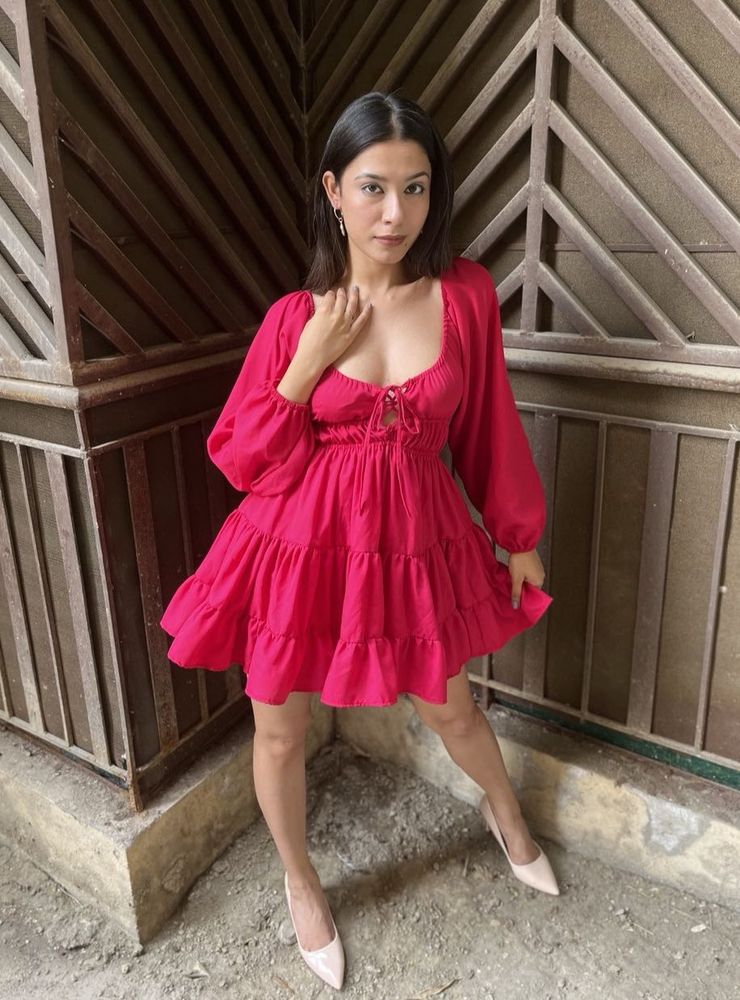 Pink A Line Dress