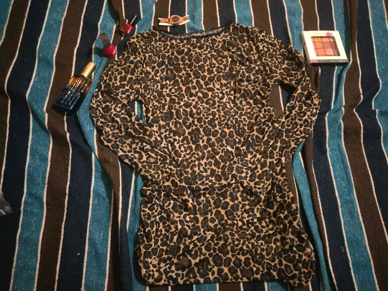 🎀 Animal printed transparent Mini Dress 🎀