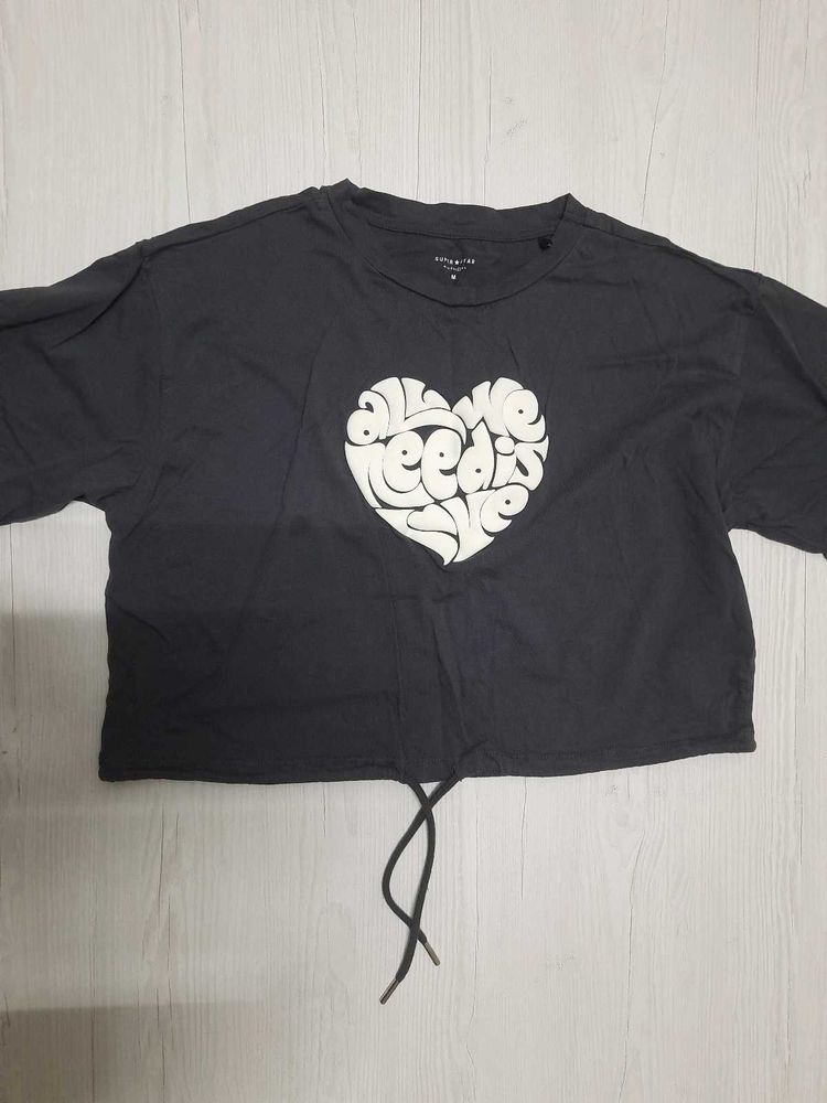 Cute Grey Crop Top