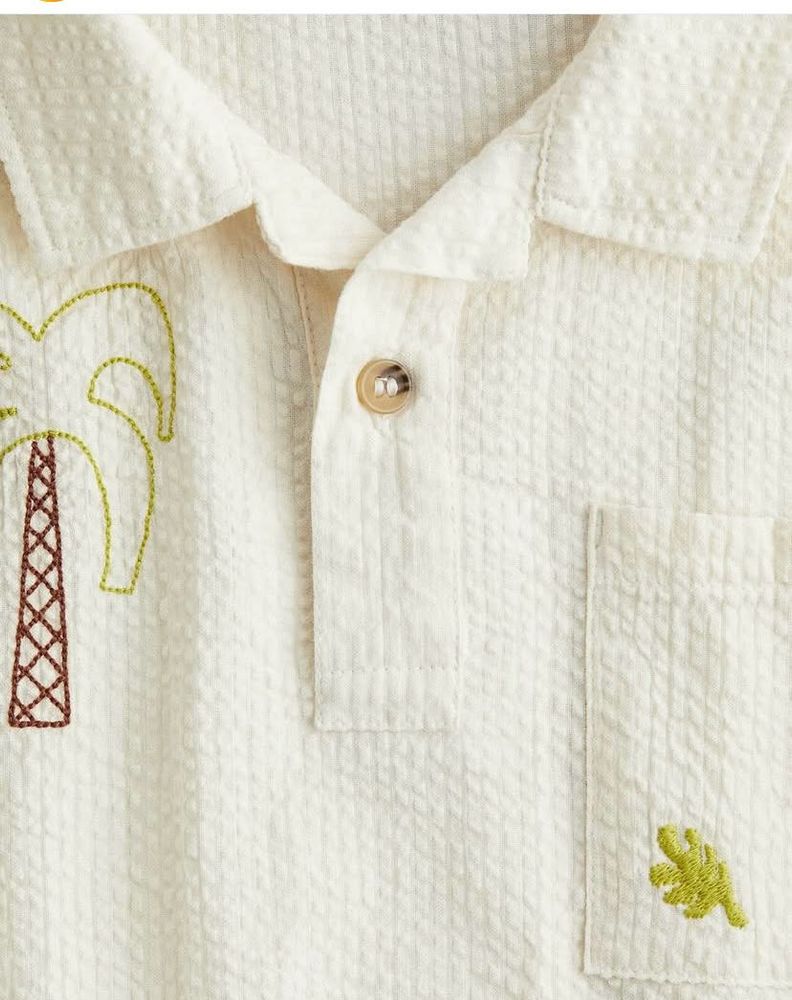 Embroidered Palm Tree Shirt