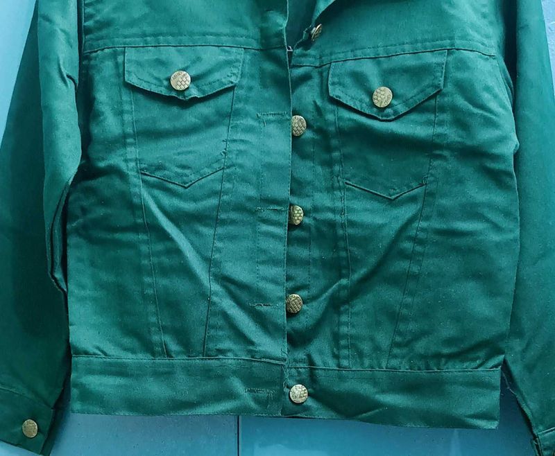 Green Button-Down Jacket