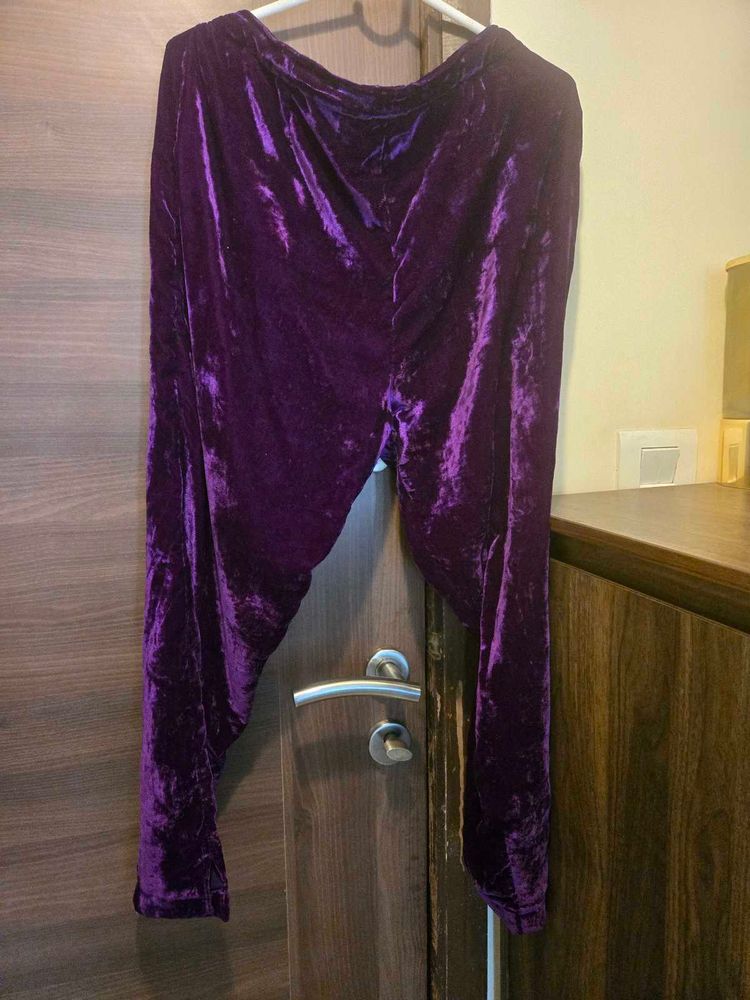 Purple Velvet Pant