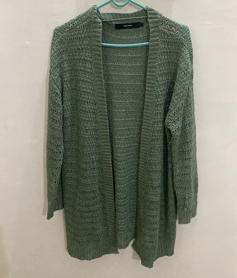 Green Knit Cardigan