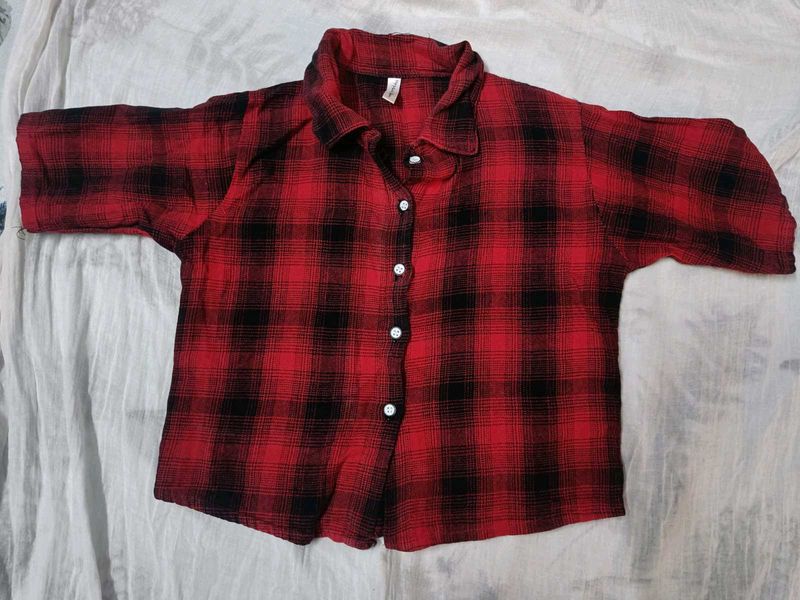 Red Plaid Flannel Shirt