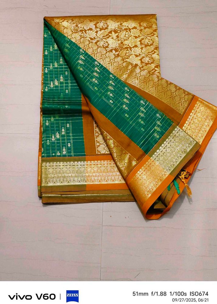 Green &amp; Gold Saree