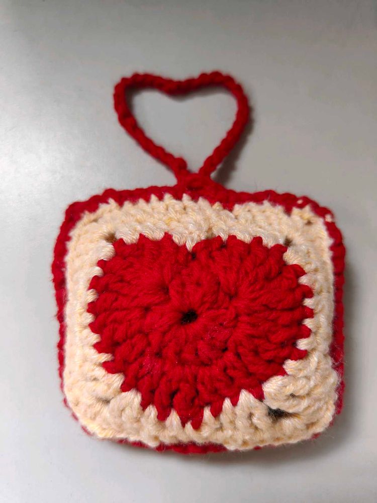 Crocheted Heart Ornament + Freebie Bookmarks
