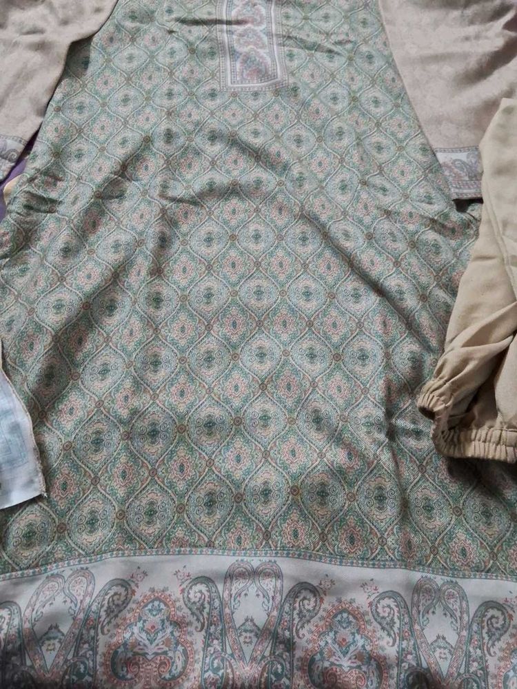 Elegant Patterned Kurta &amp; Bottom Set