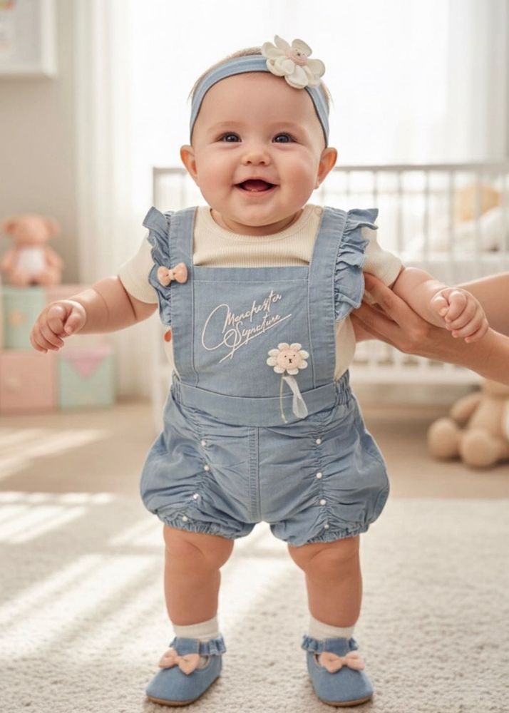 Mayoral Baby Blue Romper Outfit