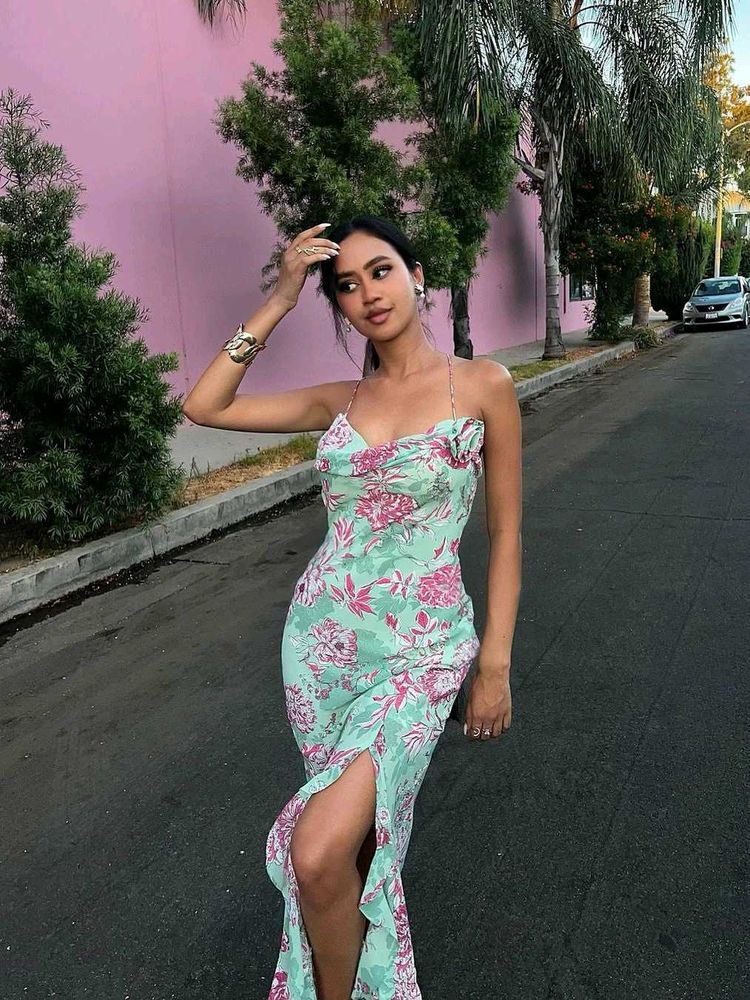 ZARA Floral Print Camisole Dress