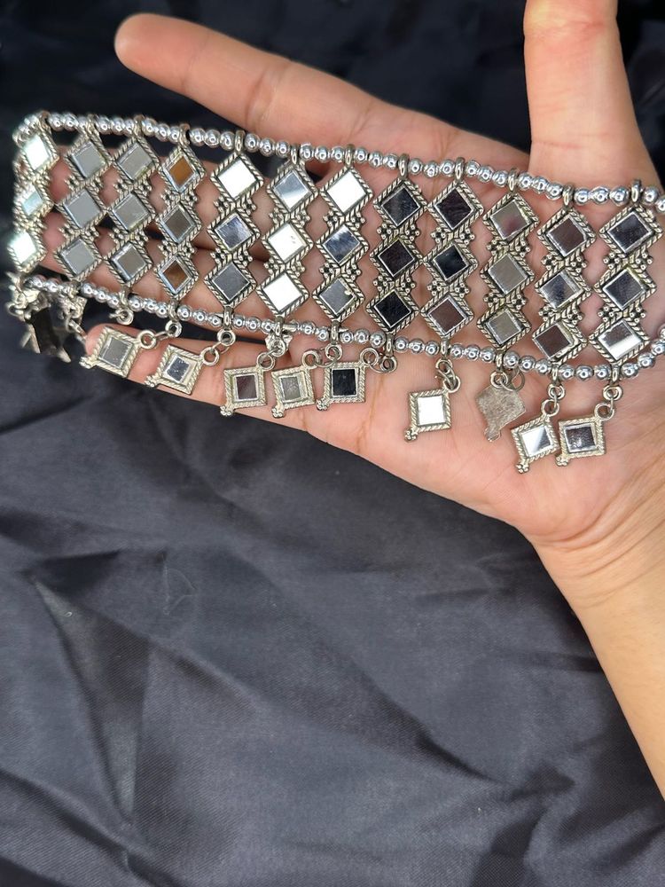 Mirrored Silver Necklace