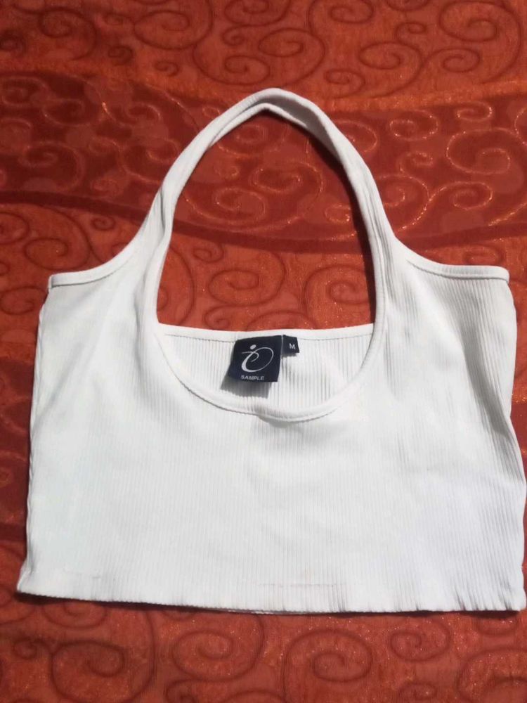 White Halter Top