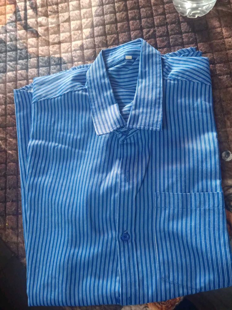Striped Blue Casual Shirt