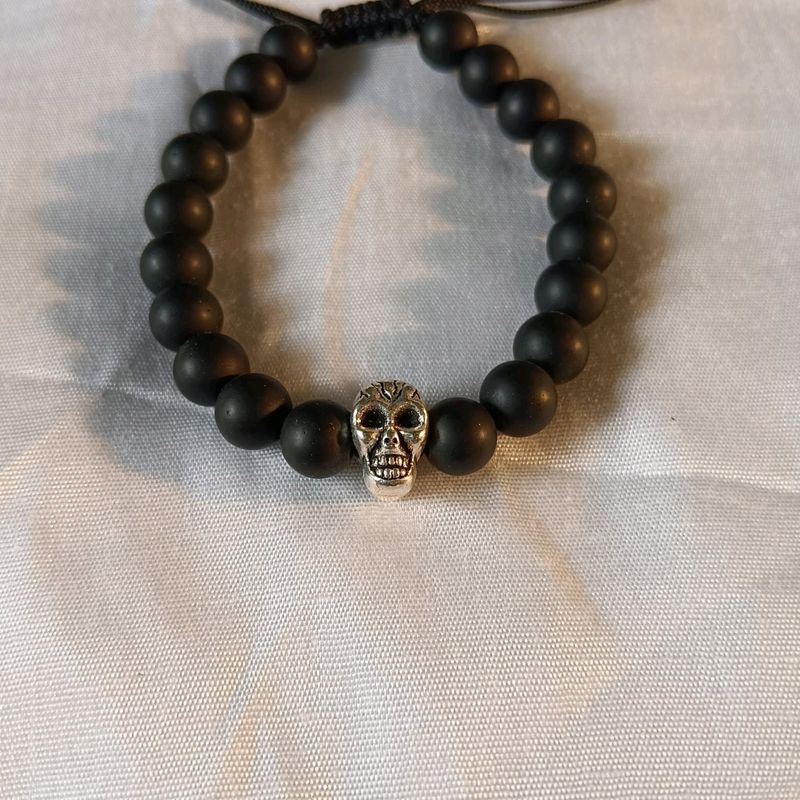 💀 adjustable Beaded Bracelet