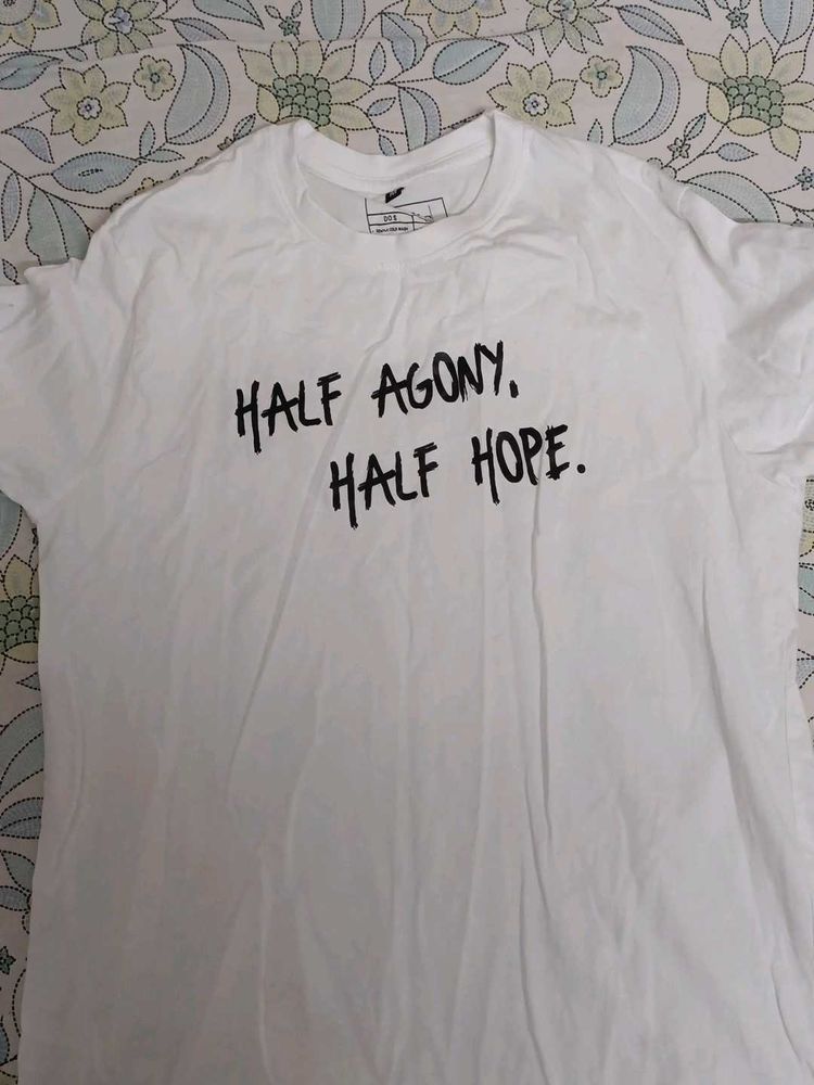 unisex Graphic Print White T-Shirt