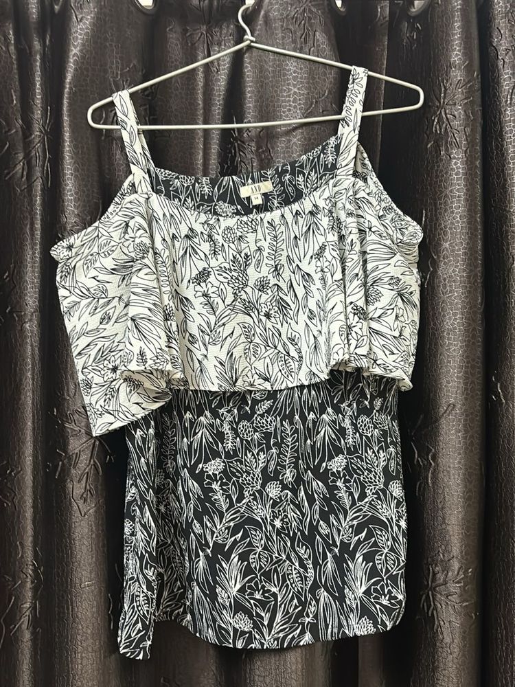 Floral Cold Shoulder Top