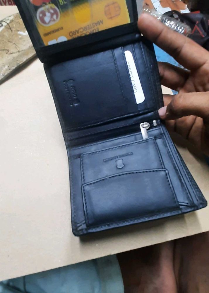 Black Mens Leather Wallet
