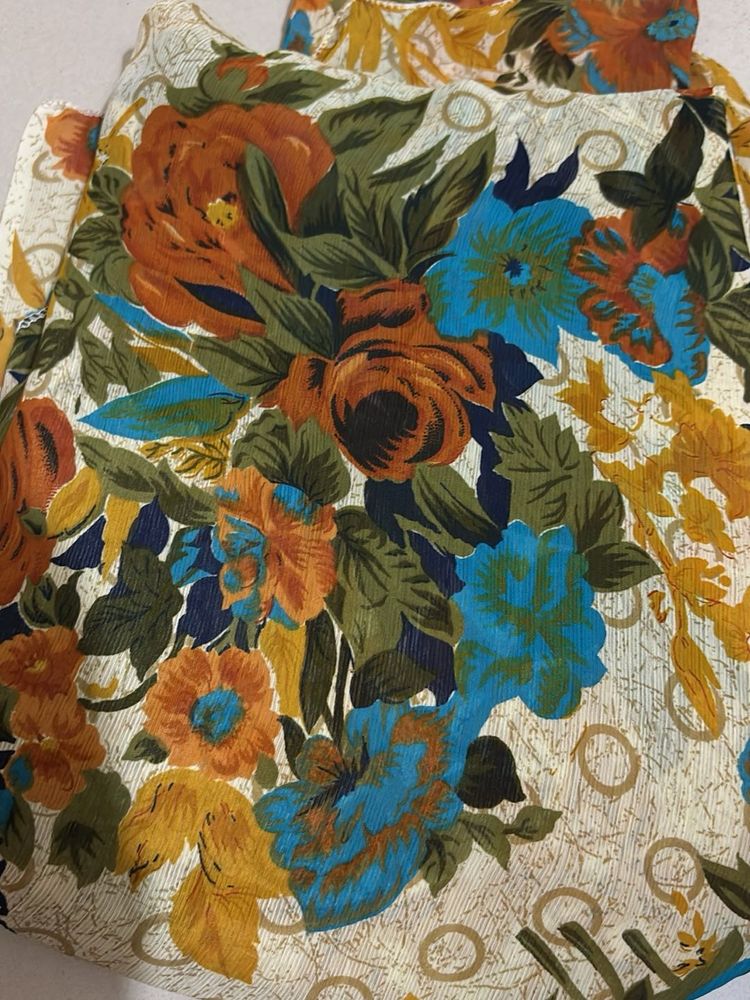 Floral Print Saree