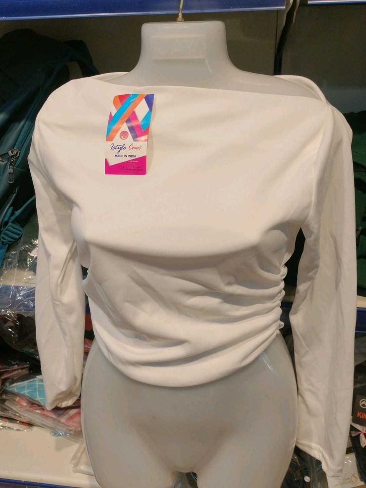 Elegant White Long Sleeve Top