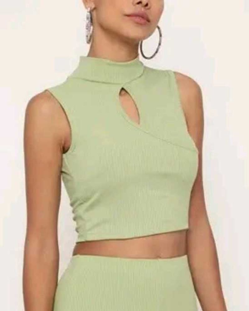 Sage Green Crop Top