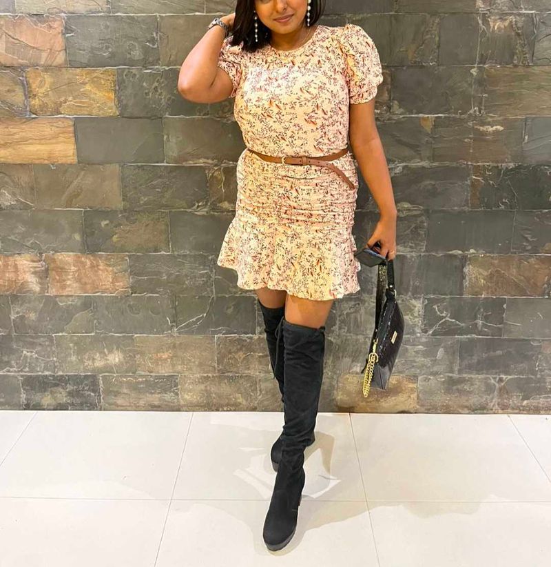 💮🏵️Floral Ruched Mini Dress💮🏵️