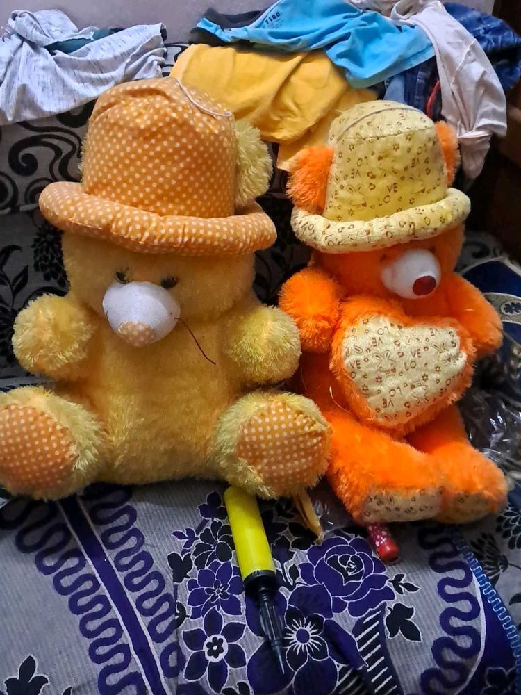 Teddy Bears with Hats - Set of 2