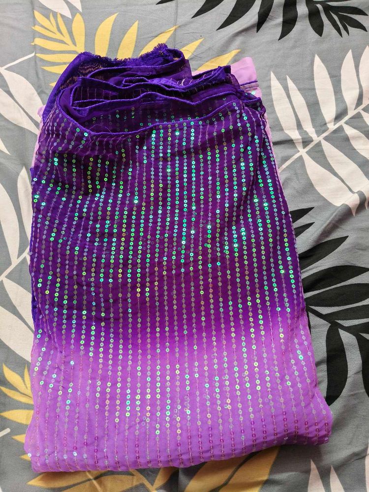 Sequin Work Party Wear Saree