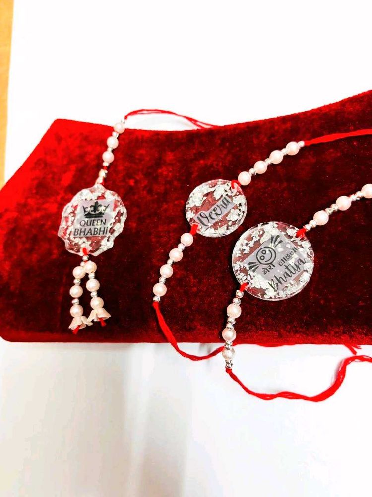 New Handmade Resin Rakhi Set