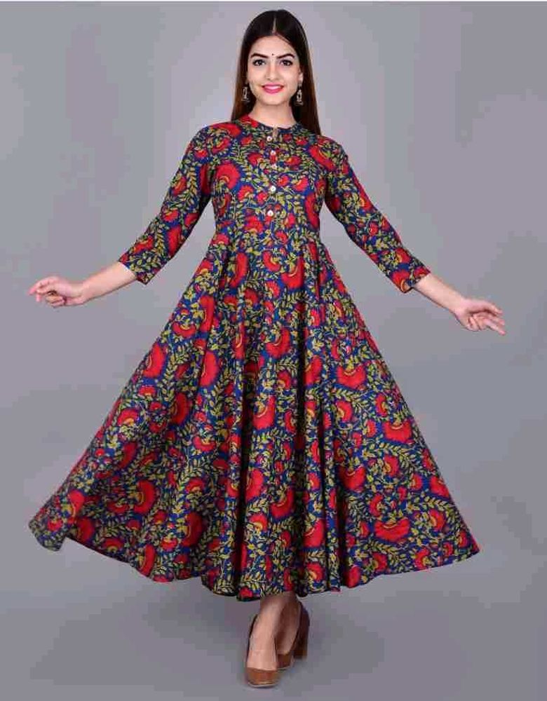 Gulmohar Jaipur Floral printed kurti