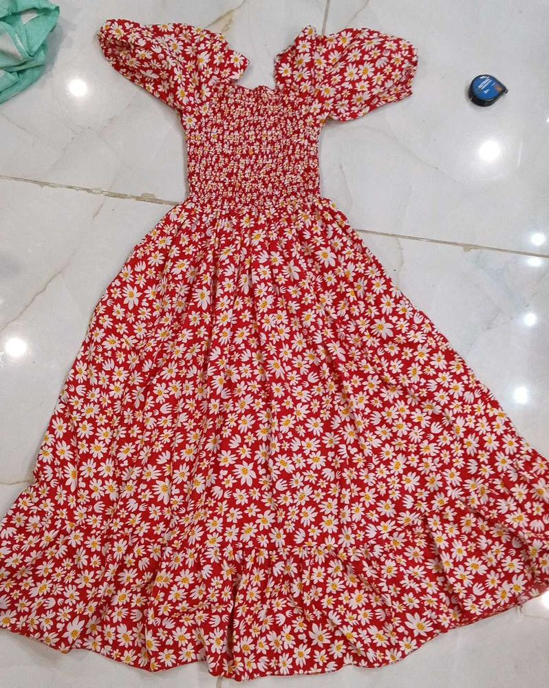 Floral Red Sundress