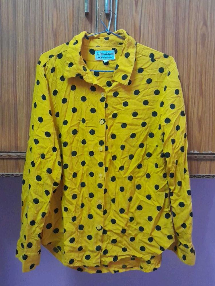 Vintage Polka Dot Button-Down