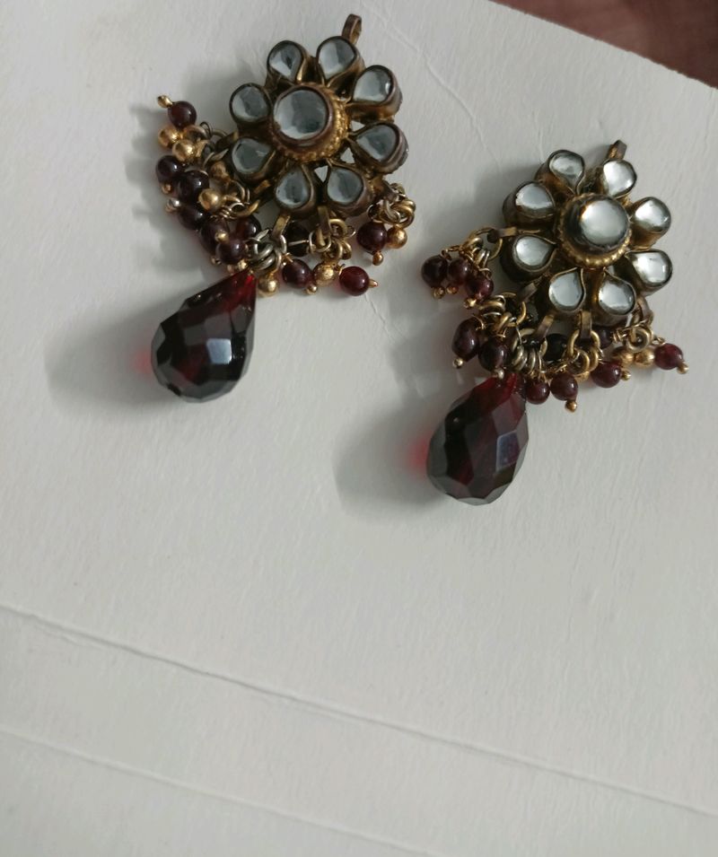 Floral Kundan Earring