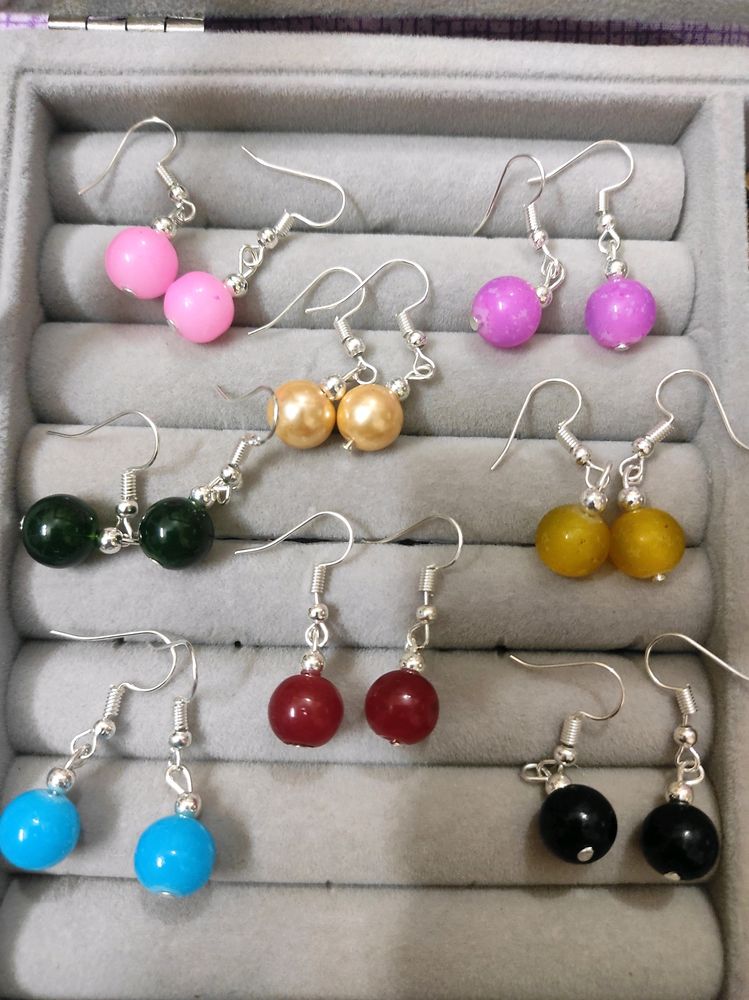 Pearl colourful earrings